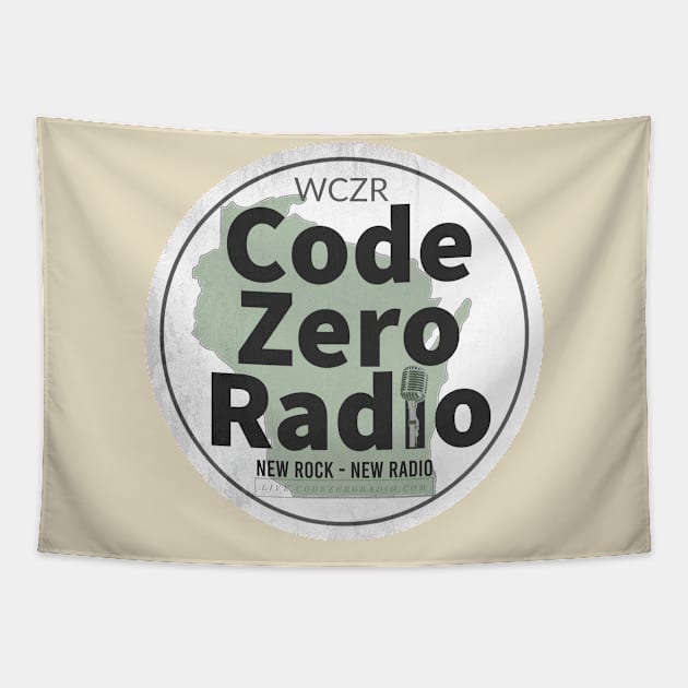 WCZR Distressed Logo Tapestry by Code Zero Radio