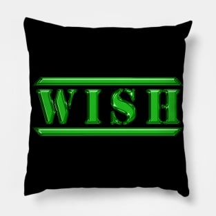 Wish Green Pillow