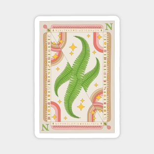 Nephrolepis Exaltata Fern Playing Card Illustration Magnet