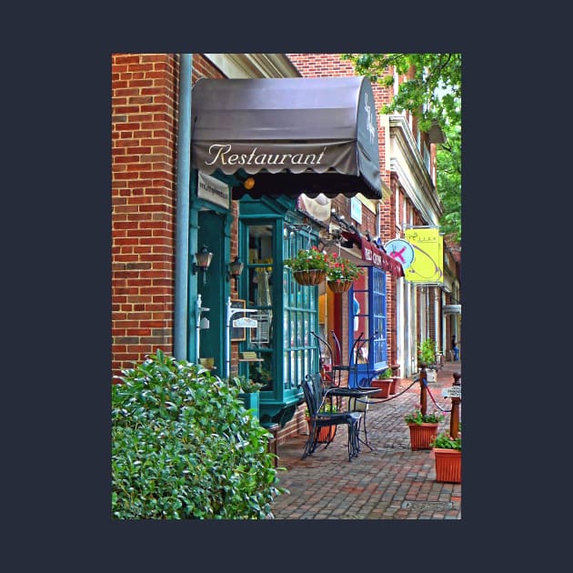 Alexandria VA - Restaurant With Brown Awning by SusanSavad