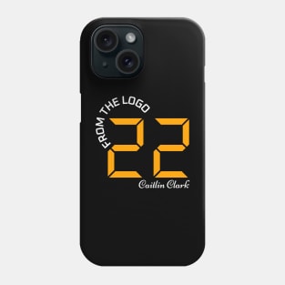 From the logo 22 Caitlin Clark Orange White Phone Case