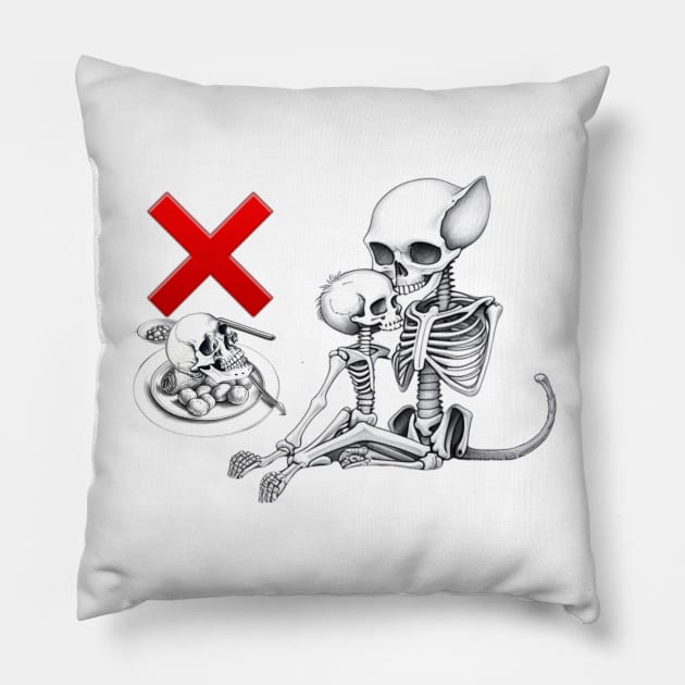 skeleton meme Pillow by  art white