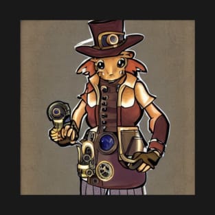 Steampunk Anime Girl Mouse T-Shirt