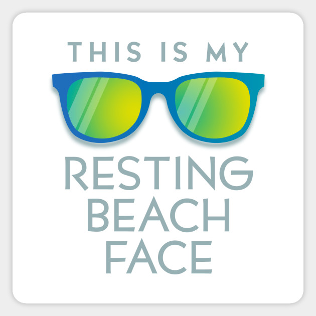 Resting Beach Face Beach Life Sticker Teepublic Au