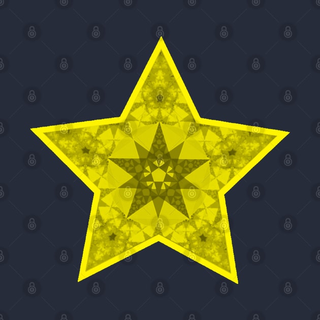 Yellow ornamental christmas star by Bailamor