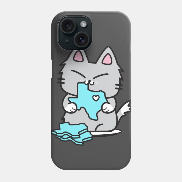 Texas Cookie Cat Phone Case by plattercats