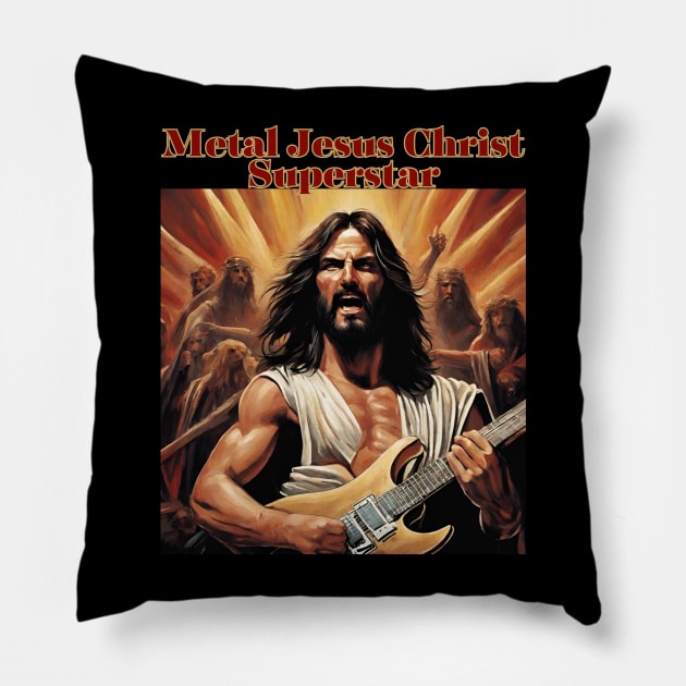 JESUS MEME - Metal Jesus Christ Superstar Pillow by Klau