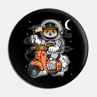 Astronaut Scooter Floki Inu Coin To The Moon Floki Army Crypto Token Cryptocurrency Blockchain Wallet Birthday Gift For Men Women Kids Pin