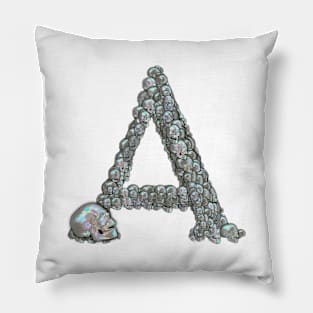 Skull Alphabet A Pillow