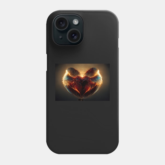 Flaming Heart Art  /  Flame Heart Unwind Designs Phone Case by Unwind-Art-Work