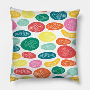 Colorful Fish Bubbles Pillow