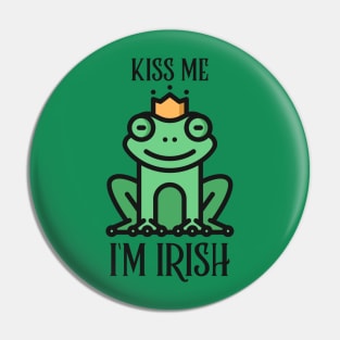 Kiss Me I'm Irish Frog Pin