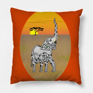 Trumpeting Elephant Pillow