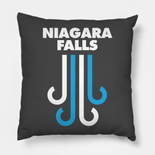 Niagara Falls Retro Design Pillow