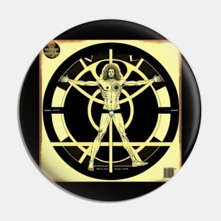 Vitruvian Man Rock n Roll Vinyl Record Vol. 1 Pin