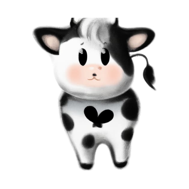 Cute Cow Drawing by Play Zoo