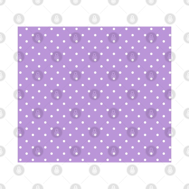 Light Purple and White Micro Mini Polka Dot by squeakyricardo