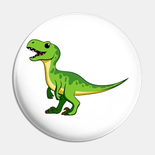 cartoon raptor Pin