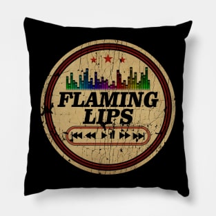 Graphic The Flaming Lips Name Retro Distressed Cassette Tape Vintage Pillow