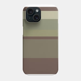 A prodigious compound of Quincy, Pastel Brown, Camouflage Green, Sage and Artichoke stripes. Phone Case