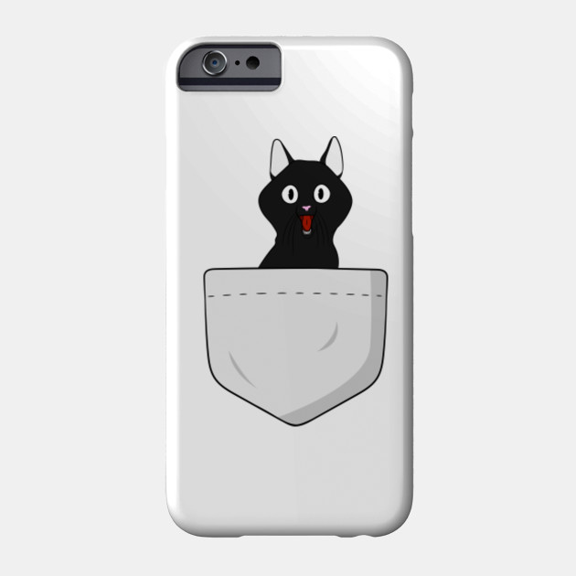 Shocked Black Cat In Pocket Cute Funny Gift Black Cat In Pocket