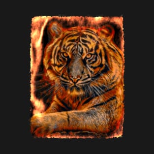 Fire tiger color power T-Shirt