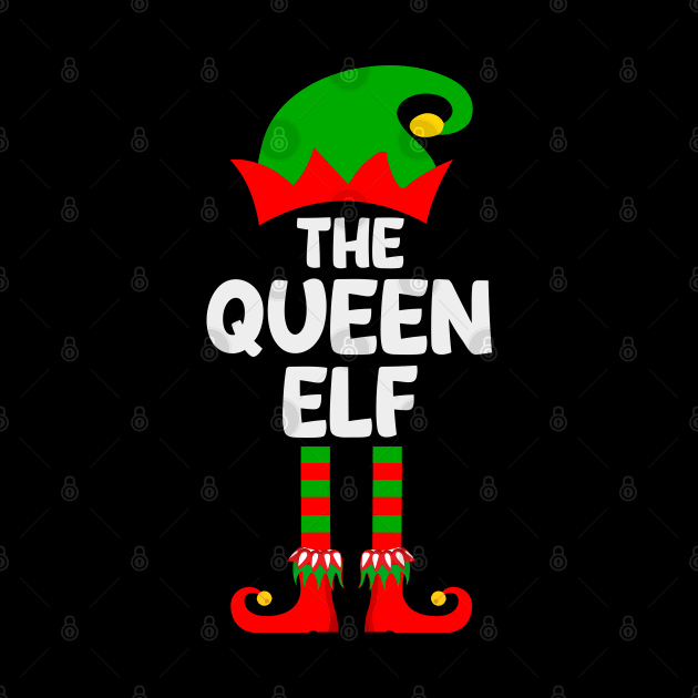 Queen Elf Matching Family Group Christmas Party Pajama by DragonTees