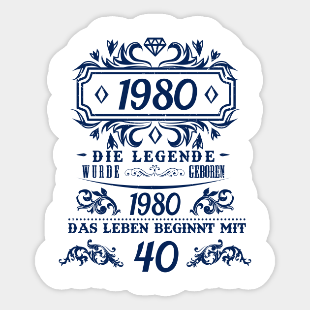 Das Leben Beginnt Mit 40 40 Geburtstag Geschenk Frauen Sticker Teepublic