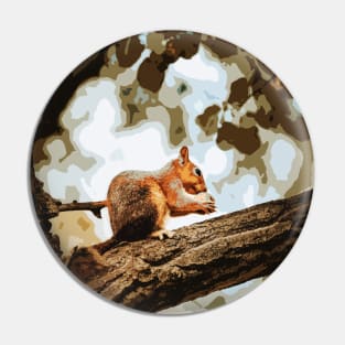 Squirrel cartoon Pin