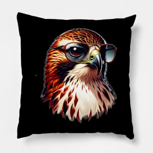 Cool Red Tailed Hawk Pillow