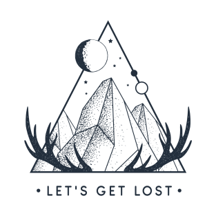 Let's Get Lost. Geometric Style T-Shirt
