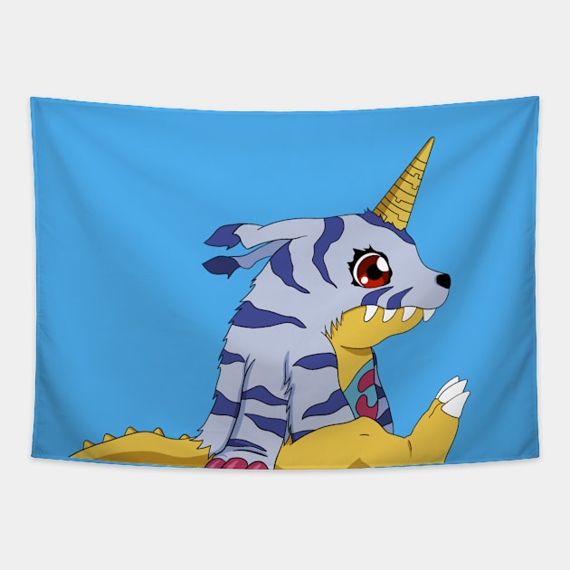 Sitting Gabumon Tapestry by MEArtworks