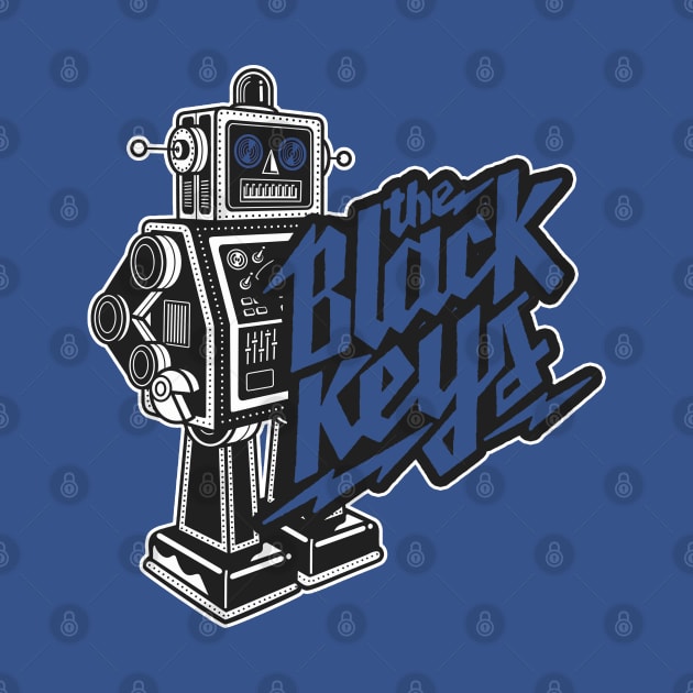 The Black Keys Retro Rockin' Robot (Multi-Colored) by Recondo76