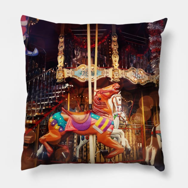 carousel Pillow by psychoshadow