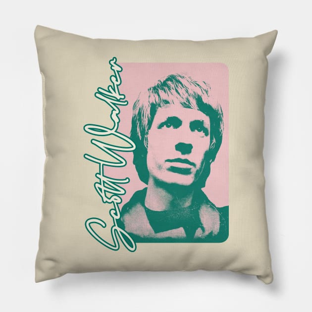 Scott Walker ………… Retro Aesthetic Fan Design Pillow by unknown_pleasures