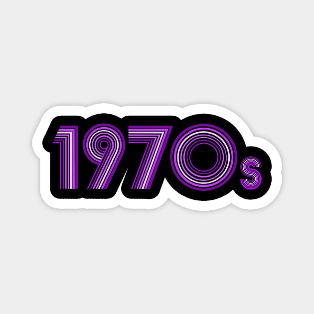 1970s Vintage Purple Disco Font Magnet by Art by Deborah Camp