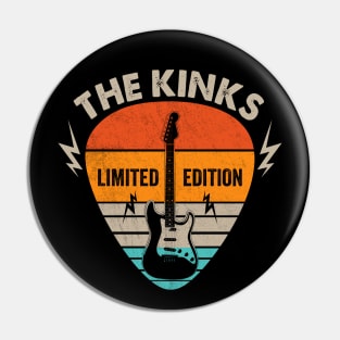 Vintage Kinks Name Guitar Pick Limited Edition Birthday Pin