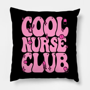 Cool Nurse Club, Nurses Groovy Pink Design Pillow