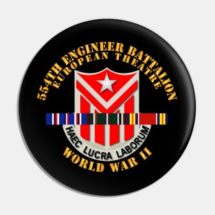 554th Engineer Battalion w SVC WWII Pin