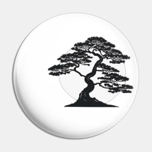 Moonlit Bonsai Silhouette No. 566 Pin