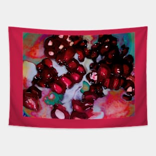 Pomegranate Seeds Colorful Tapestry