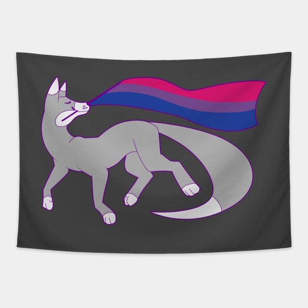 Bi Pride Fox Tapestry by SpotlessEnvy