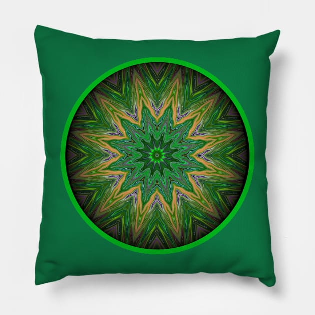 Green Pulsations Pillow by SartorisArt1