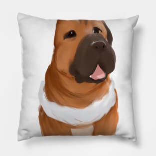 Cute Mastiff Drawing Pillow