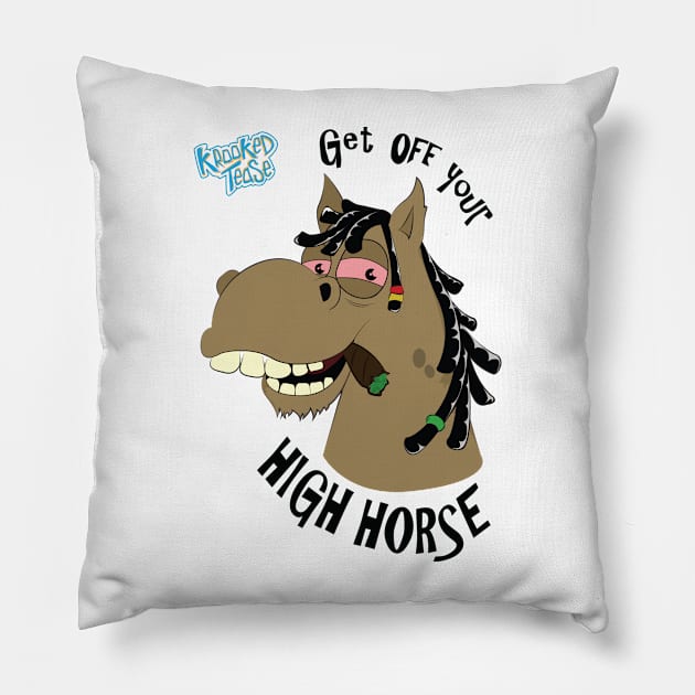 Get Off Your High Horse - Krooked Tease Pillow by Krooked_Tease