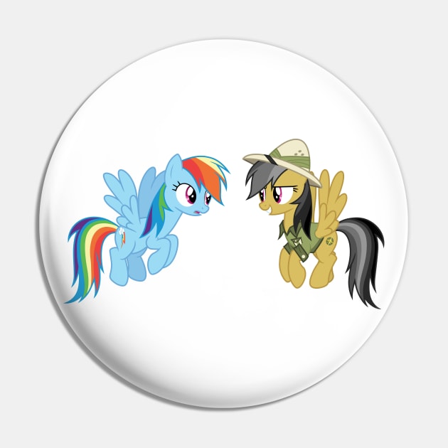 Rainbow Dash and Daring Do Pin by CloudyGlow