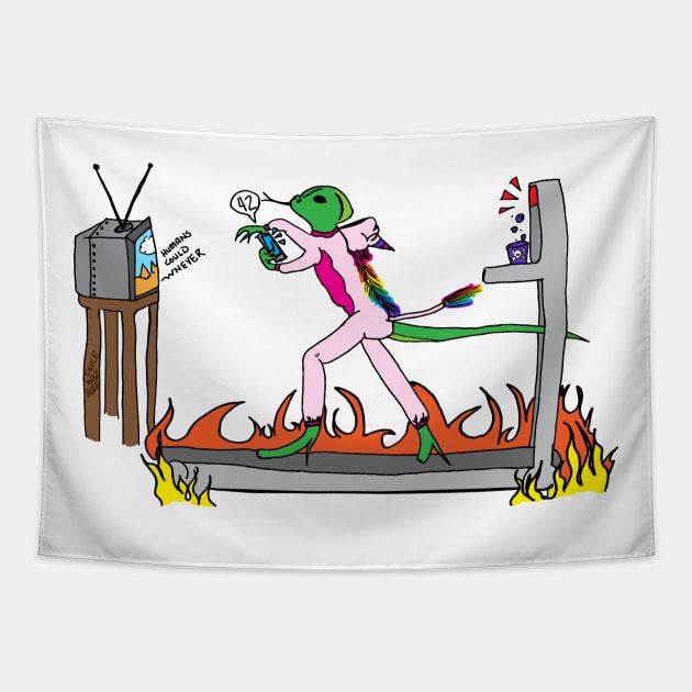 Trivia Geecko Tapestry by nerdfelt