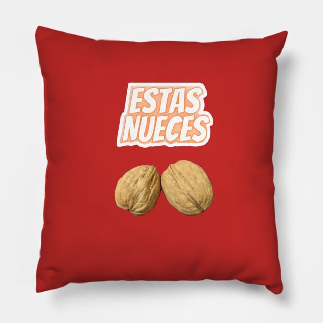 Deez Nueces Pillow by Duendo Design