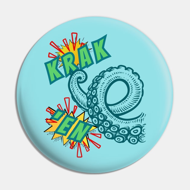 KRAK 'EN! Seattle Squid Hockey Fans Pin by SwagOMart