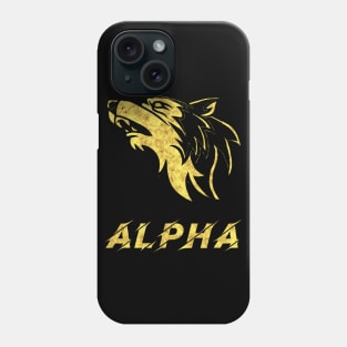 ALPHA WOLF Abstract Unique Artwork for the Brave Fearless Intrepid People and Leaders Phone Case